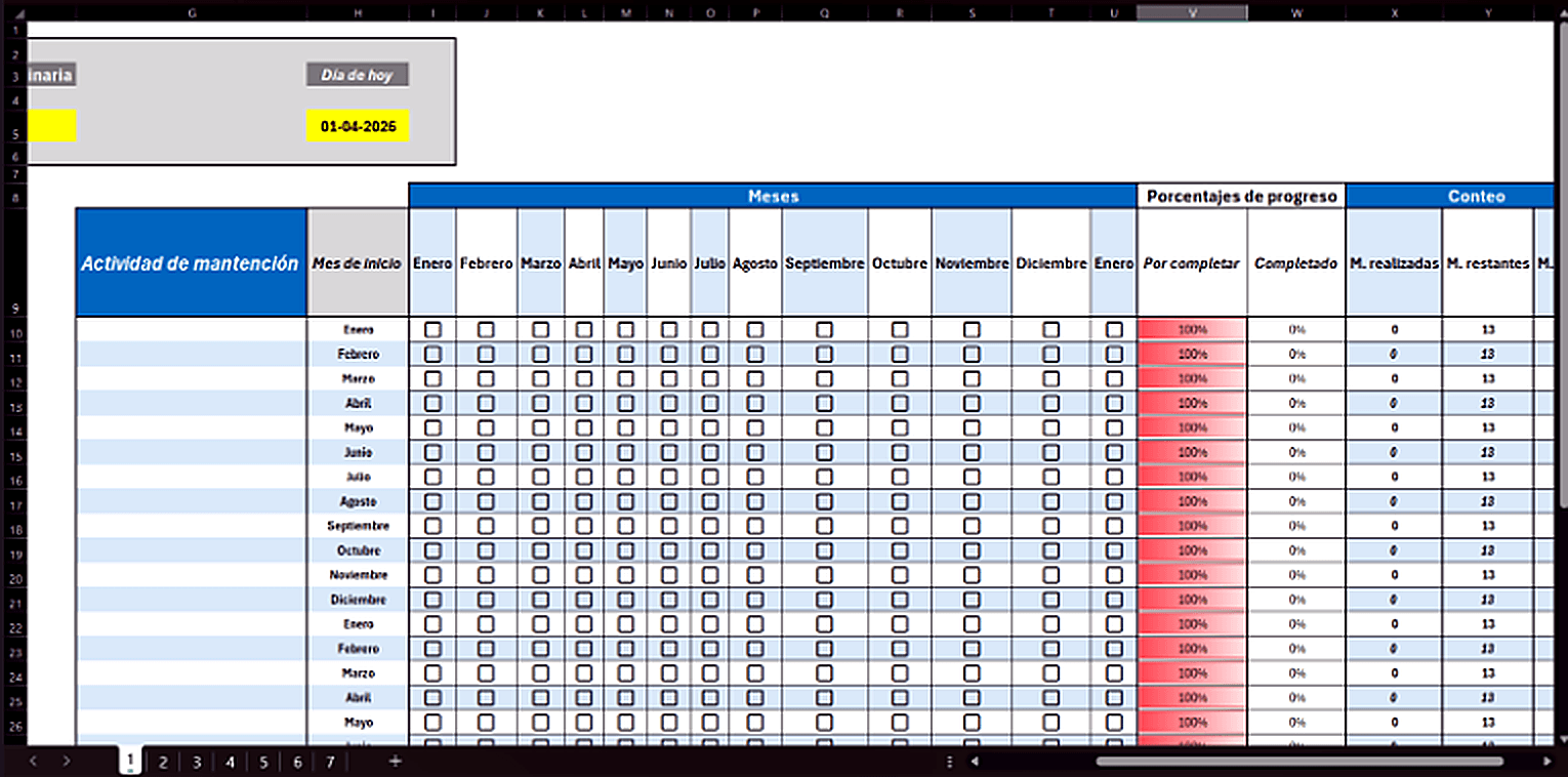 Control de mantenciones